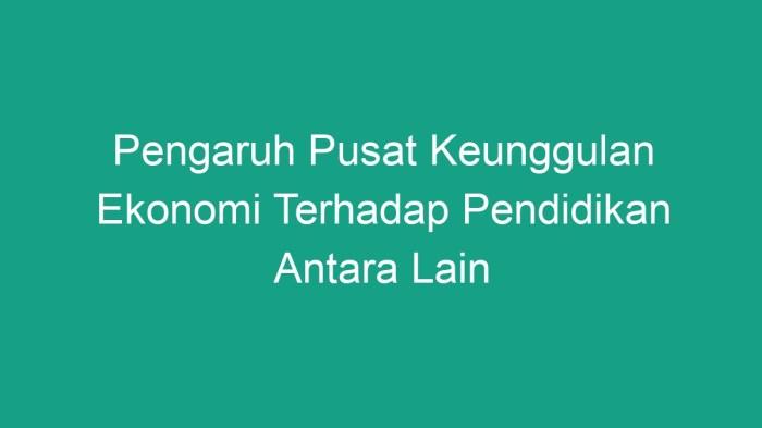 Pusat Keunggulan Ekonomi: Dampak pada Akses dan Kualitas Pendidikan 2 116a25c69551ff3