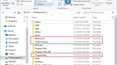 Cara buka hidden file di windows 10